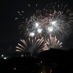 真駒内花火大会（2023年）は我家の屋根からこんなに見えます。