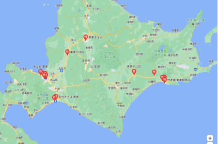 東家_北海道の分布図