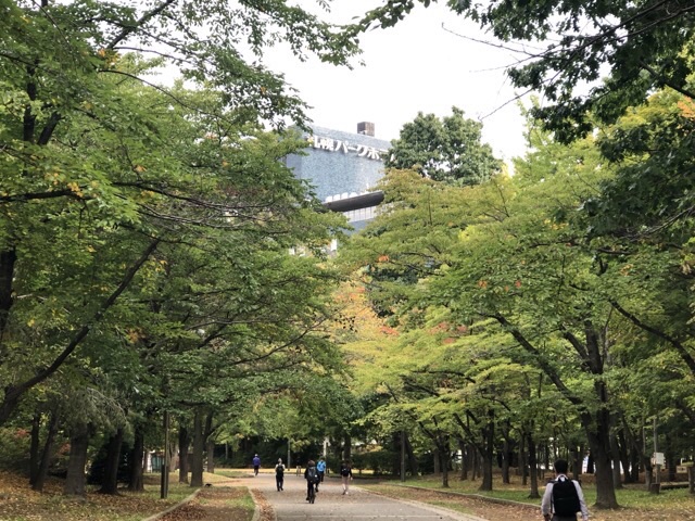 中島公園からの札幌パークホテル