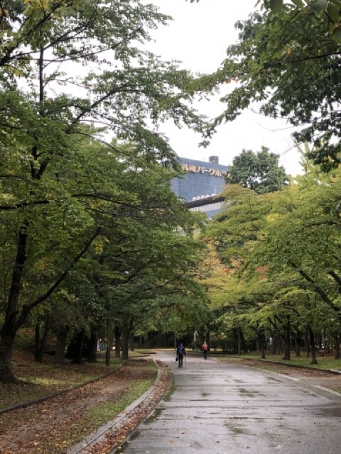 中島公園朝からの札幌パークホテル