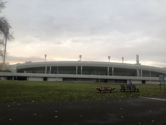 朝の散歩で真駒内公園