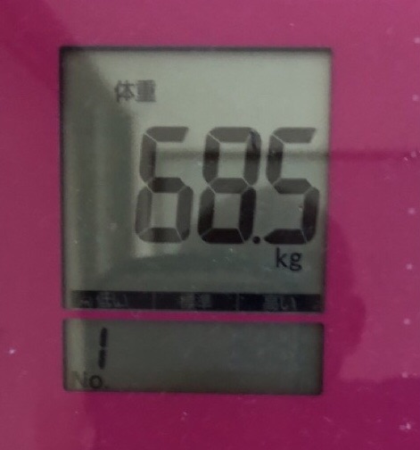 今朝の体重測定