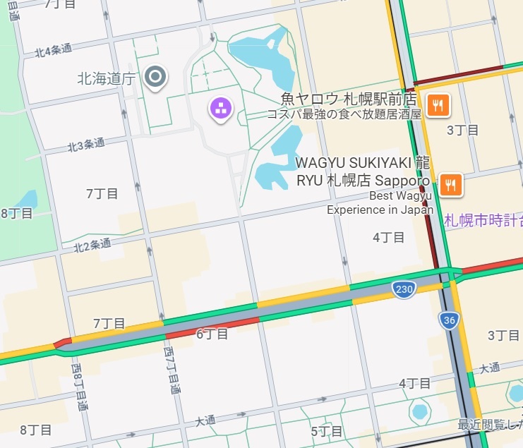 大通西６丁目付近の地図