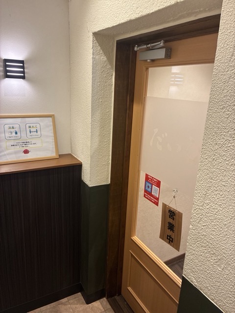 食い処だいごの階段をおりたところの入口