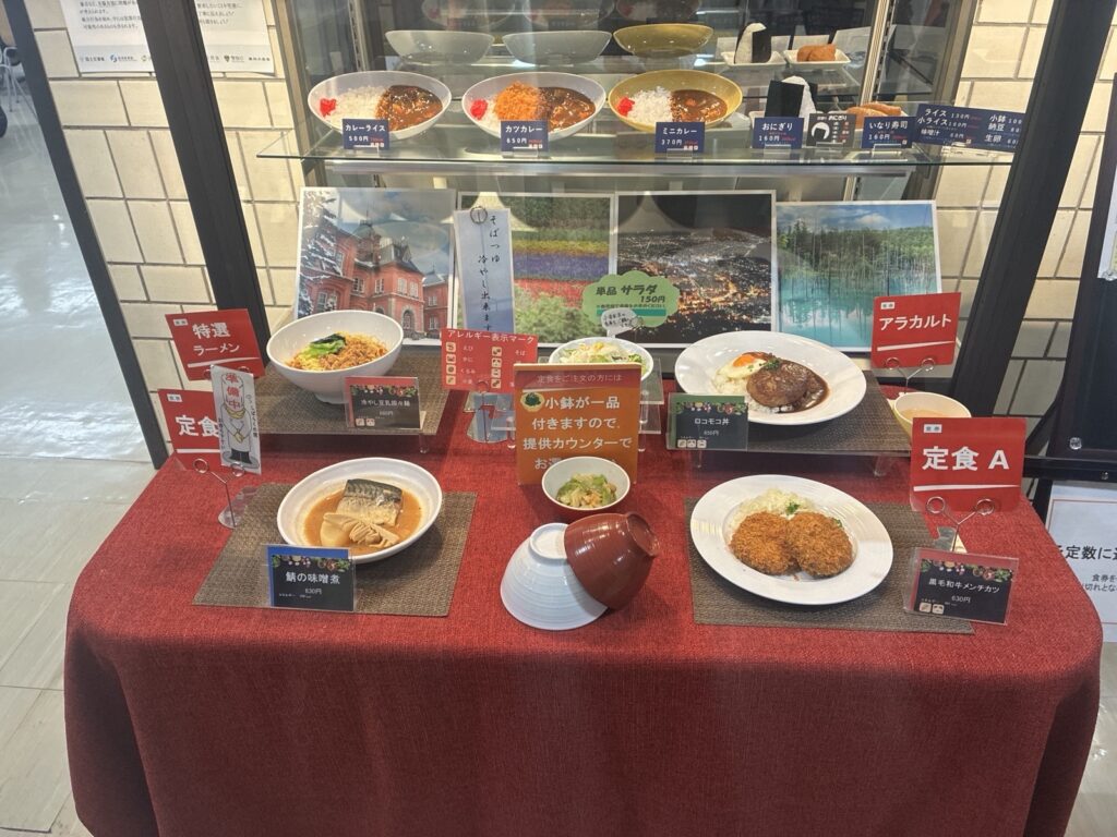 北海道庁地下食堂の日替わりサンプル